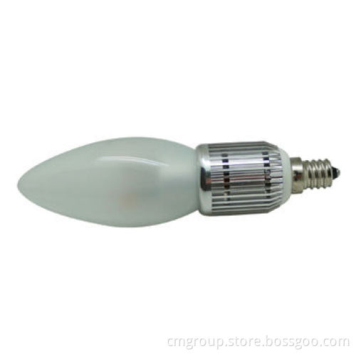 Dimmable 6W LED Candle Bulb with base E12 E14 Golden Body, 500lm 360 Degrees